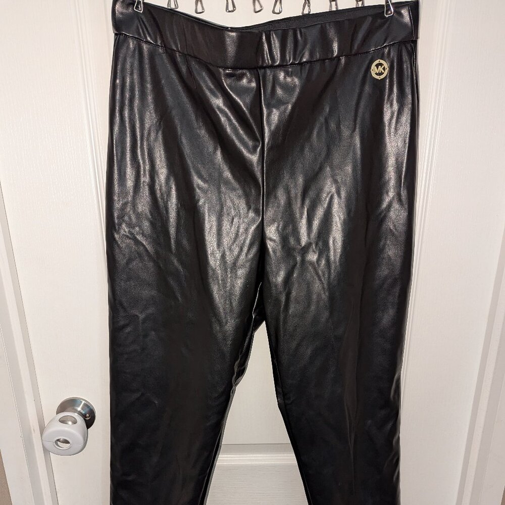 MK pleather leggings size Lg